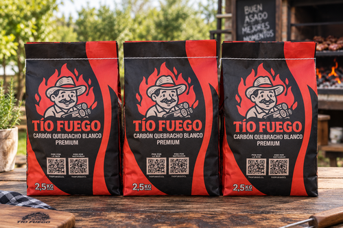 CARBON QUEBRACHO BLANCO PREMIUM (KIT 6 BOLSAS DE 2,5 KG)