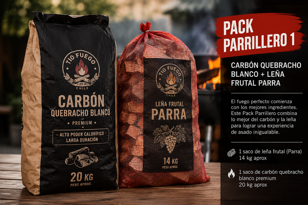 Pack Parrillero 1 (Carbon + leña de parra)