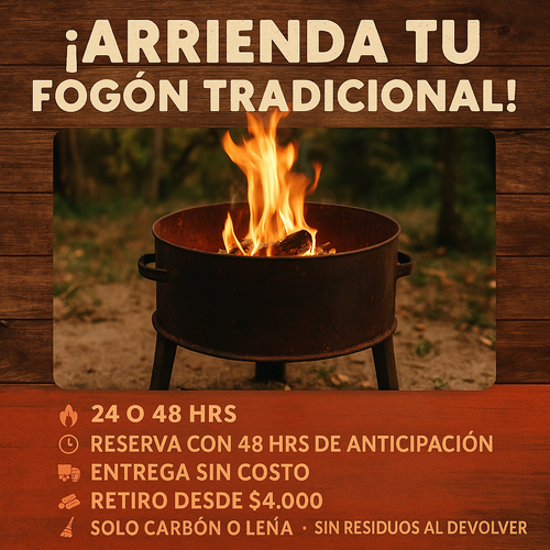 Arriendo de fogón tradicional