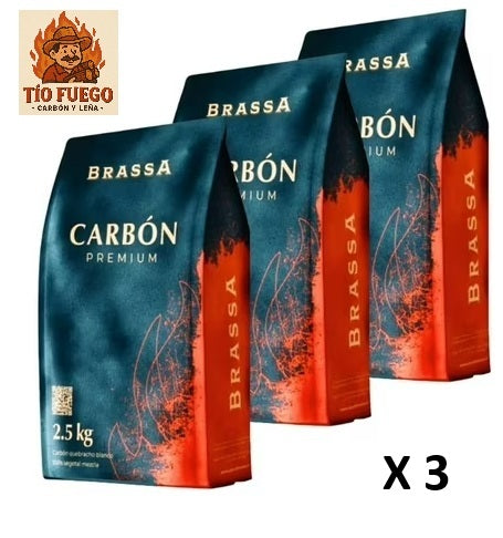 CARBON QUEBRACHO BLANCO PREMIUM (KIT 3 BOLSAS DE 2,5 KG)