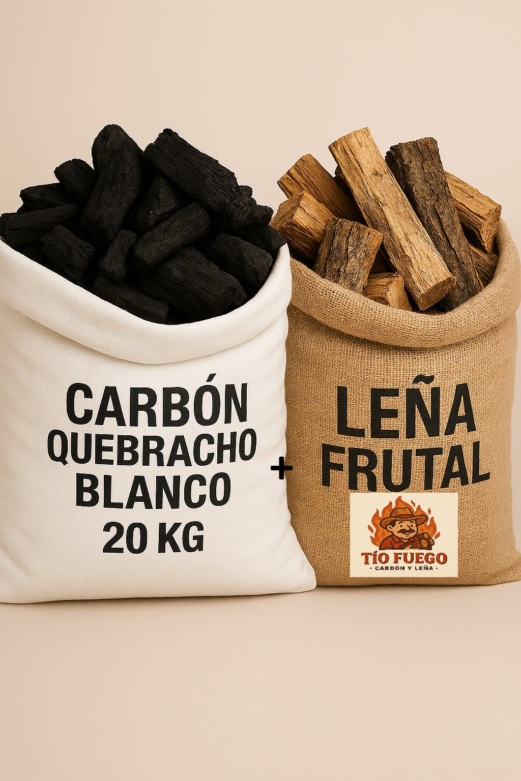 Pack Parrillero (Carbon + leña frutal)